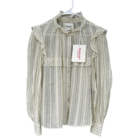 NWT Isabel Marant Etoile PLALIA TOP - Size 36 - 100% Cotton - Picture 10 of 16